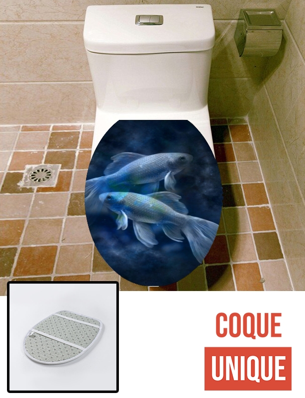 Housse de toilette - Décoration abattant wc Fish Style
