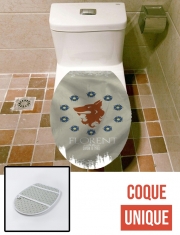 Housse de toilette - Décoration abattant wc Flag House Florent