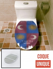 Housse de toilette - Décoration abattant wc Flag House Tarth