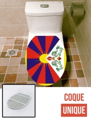 Housse de toilette - Décoration abattant wc Flag Of Tibet