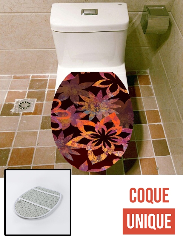 Housse de toilette - Décoration abattant wc FLOWER POWER Feuille