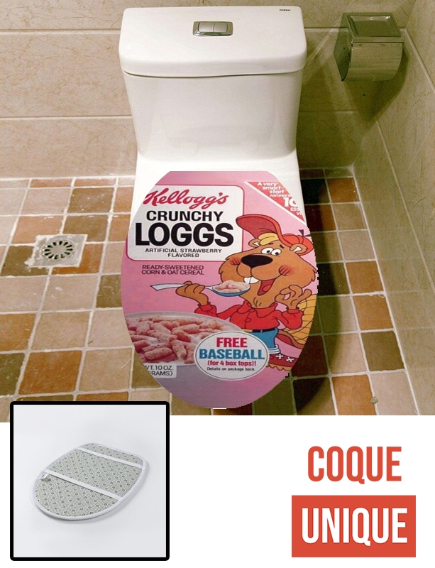 Housse de toilette - Décoration abattant wc Food Crunchy Loggs