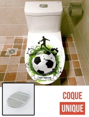 Housse de toilette - Décoration abattant wc Football A votre Nom