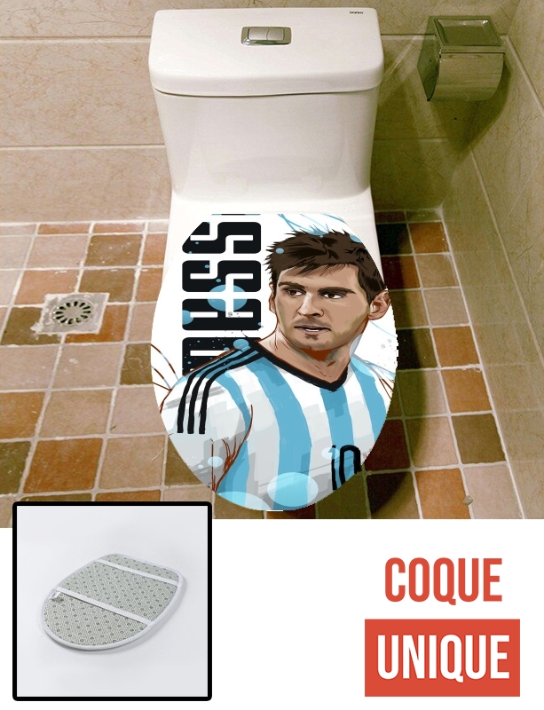 Housse de toilette - Décoration abattant wc Lionel Messi - Argentine
