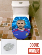 Housse de toilette - Décoration abattant wc Football Legends: Zinedine Zidane France