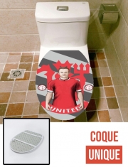 Housse de toilette - Décoration abattant wc Football Stars: Red Devil Rooney ManU