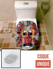Housse de toilette - Décoration abattant wc Formule 1 Pits Stand
