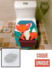 Housse de toilette - Décoration abattant wc Fox in the pot