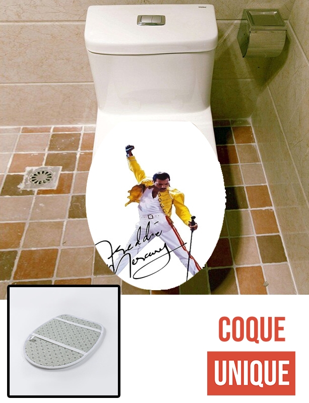 Housse de toilette - Décoration abattant wc Freddie Mercury Signature