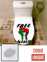 Housse de toilette - Décoration abattant wc Free Palestine