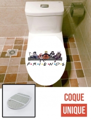 Housse de toilette - Décoration abattant wc Friends parodie Naruto manga