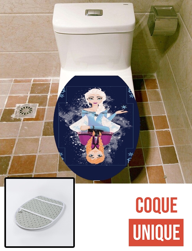 Housse de toilette - Décoration abattant wc Frozen card