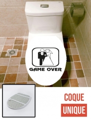 Housse de toilette - Décoration abattant wc Game OVER Wedding