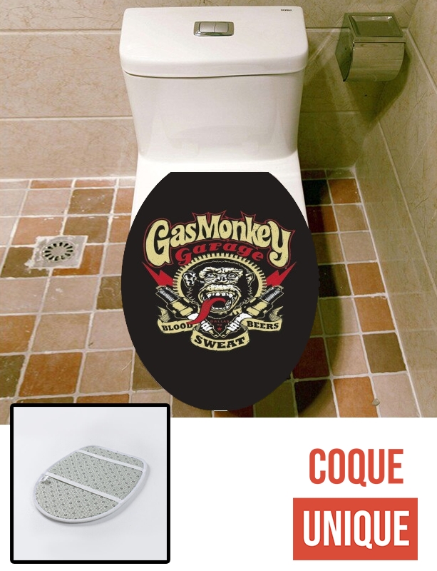 Housse de toilette - Décoration abattant wc Gas Monkey Garage