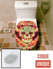 Housse de toilette - Décoration abattant wc Geo Skull