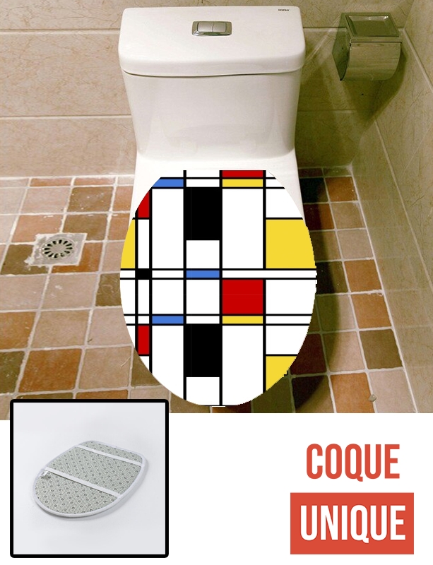 Housse de toilette - Décoration abattant wc Geometric abstract