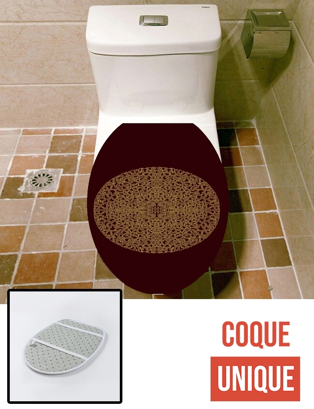 Housse de toilette - Décoration abattant wc Geometric Bohemian Mandala