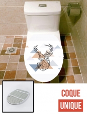 Housse de toilette - Décoration abattant wc Geometric head of the deer