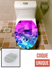 Housse de toilette - Décoration abattant wc Geometrical Liquid