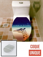 Housse de toilette - Décoration abattant wc Giraffe Love - Droite