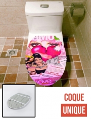 Housse de toilette - Décoration abattant wc Glamour So Gaga Pink