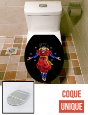 Housse de toilette - Décoration abattant wc Goku Fusion Luffy