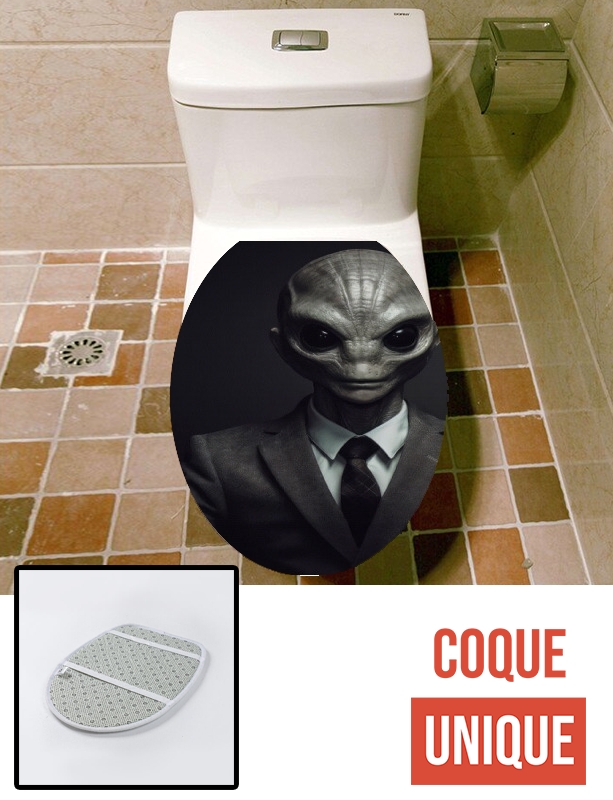 Housse de toilette - Décoration abattant wc Gray Reptilian