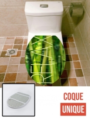 Housse de toilette - Décoration abattant wc green bamboo