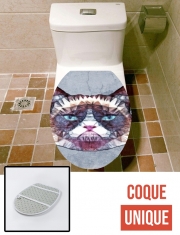 Housse de toilette - Décoration abattant wc Chat grincheux