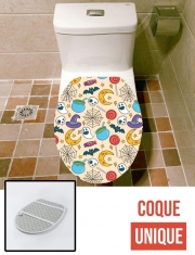Housse de toilette - Décoration abattant wc Halloween Pattern Potion