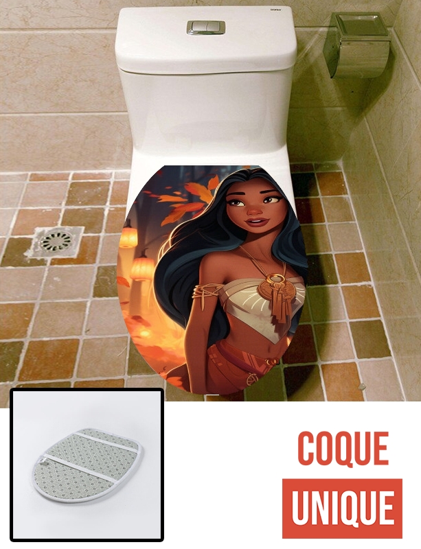 Housse de toilette - Décoration abattant wc Halloween Princess V4