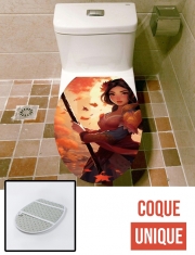 Housse de toilette - Décoration abattant wc Halloween Princess V5