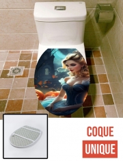 Housse de toilette - Décoration abattant wc Halloween Princess V6