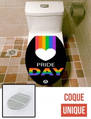 Housse de toilette - Décoration abattant wc Happy pride day