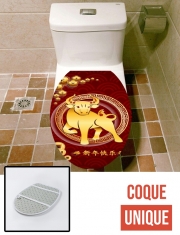 Housse de toilette - Décoration abattant wc Nouvel an chinois Le Bufle