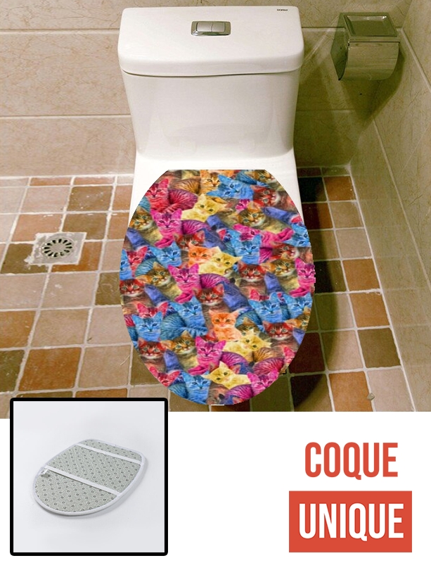 Housse de toilette - Décoration abattant wc Haribo Chat en folie