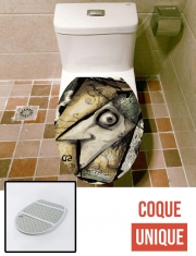 Housse de toilette - Décoration abattant wc Hat man
