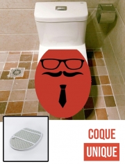 Housse de toilette - Décoration abattant wc Hipster Face