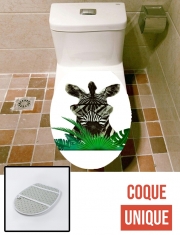 Housse de toilette - Décoration abattant wc Hipster Zebra Style