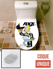 Housse de toilette - Décoration abattant wc Home Simpson Parodie X Bender Bugs Bunny Zobmie donuts