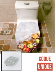 Housse de toilette - Décoration abattant wc Miel Pomme et Grenade Rosh Hashana