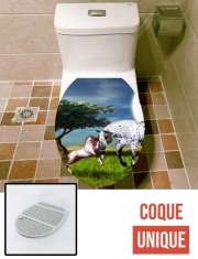 Housse de toilette - Décoration abattant wc Amour cheval pour toujous