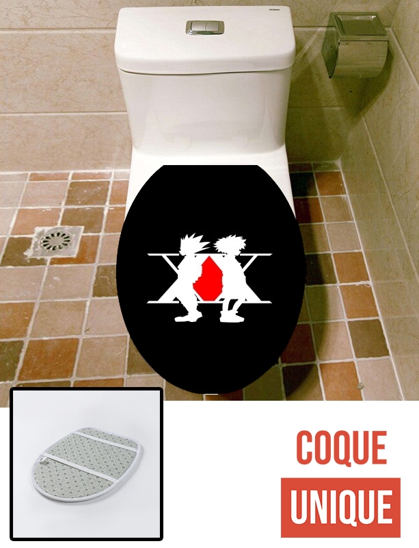 Housse de toilette - Décoration abattant wc Hunter x Hunter Logo with Killua and Gon