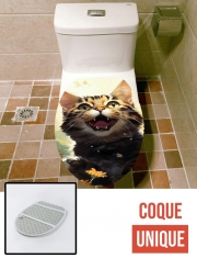 Housse de toilette - Décoration abattant wc I Love Cats v3