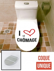 Housse de toilette - Décoration abattant wc I love chomage