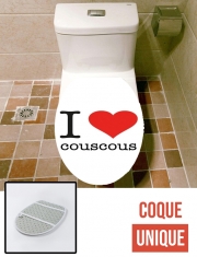 Housse de toilette - Décoration abattant wc I love couscous - Plat Boulette
