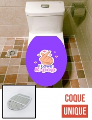 Housse de toilette - Décoration abattant wc I love kpop