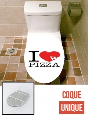 Housse de toilette - Décoration abattant wc I love Pizza