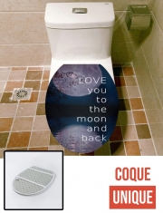 Housse de toilette - Décoration abattant wc I love you to the moon and back