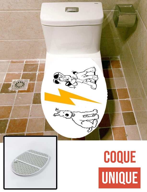 Housse de toilette - Décoration abattant wc Idefix Versus Milou